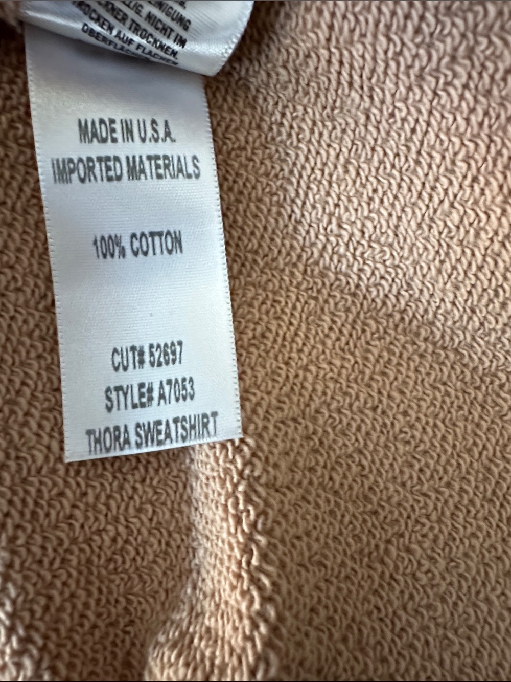 AGOLDE THORA Sweatshirt tan size small - Picture 5 of 6